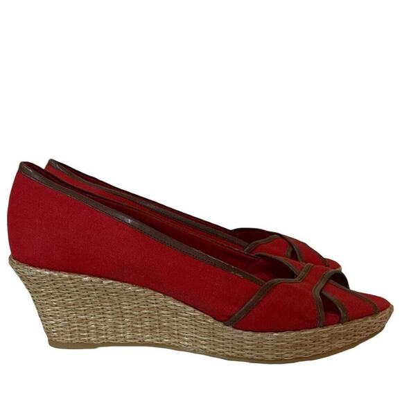 Merona Wenda Shoes Women's Size 8.5 Espadrilles Open Toe Slip On Platform Heels - Picture 3 of 11